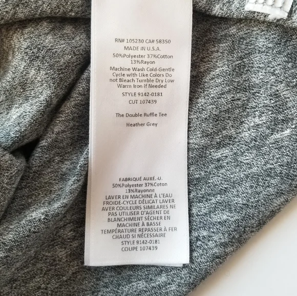 Current Elliott | The Double Ruffle Tee Medium - Picture 6 of 6